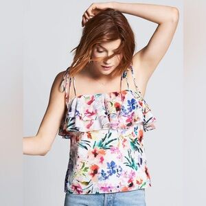 Amanda Uprichard Floral Ruffle Top - Multicolor